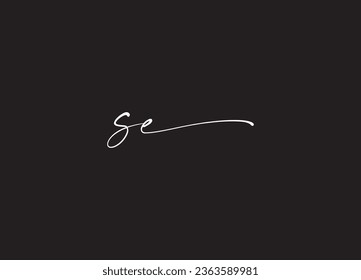 SE letter logo design and minimalist logo