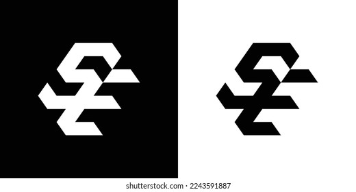 Logo-Design für SE-Buchstaben, Logo-Logo-Initial-Logo-Konzept für SE-Buchstaben, Kreativsymbol, Vektorgrafik