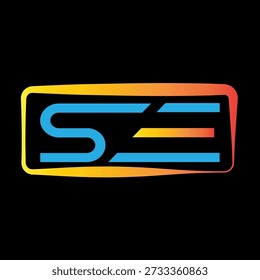 SE letter logo design. S E  lcreative etter logo design