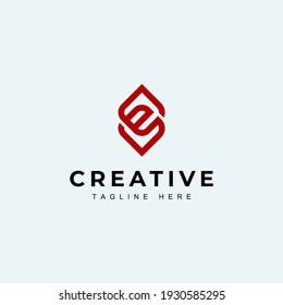 SE Letter Logo Design Template Vector