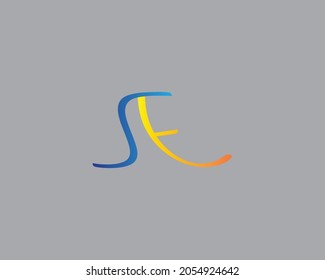 SE Letter Logo Design Template Vector