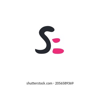 SE Letter Logo Design Template Vector