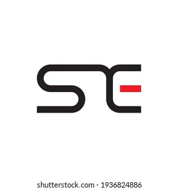 SE letter logo design vector