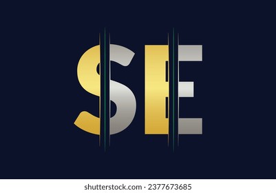 SE Letter logo design vector template.