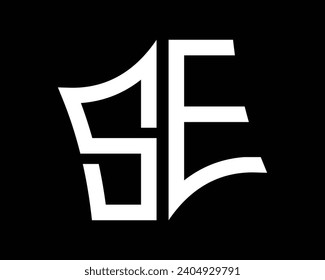 SE letter logo design vector art