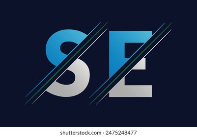 se Letter logo design vector template.