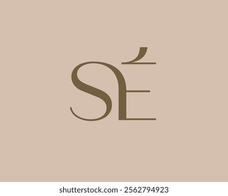 SE letter logo icon design. Classic style luxury initials monogram.