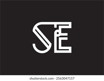 SE letter logo and monogram design
