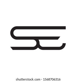 SE letter logo template vector icon design