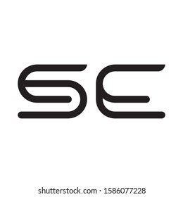 SE letter logo template vector icon design
