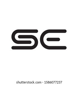 SE letter logo template vector icon design