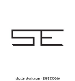 SE letter logo template vector icon design