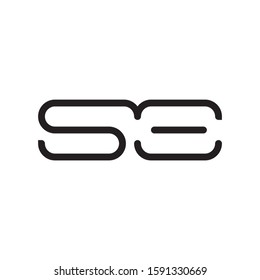 SE letter logo template vector icon design