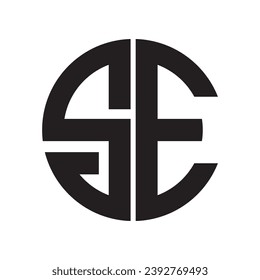 SE letter logo,symbol icon template design