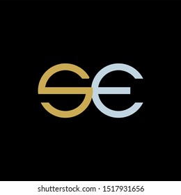 SE Letter monogram with abstrac concept style design