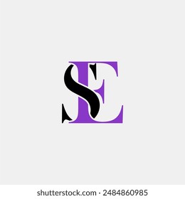 SE letter monogram typography logo