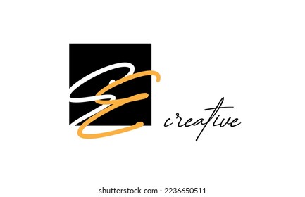 SE letters creative modern font logo design