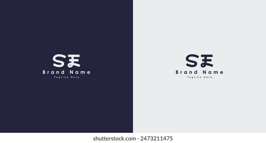 SE Letters vector logo design