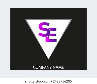  SE logo.SE abstract.SE latter vector Design.SE Monogram logo design .company logo
