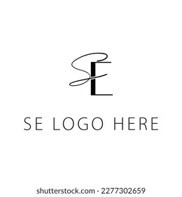 SE logo is a beauty product logo that represent beauty 