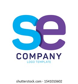 se logo design. Company logo. Momnogram letters s and e.