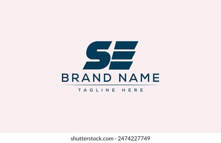 SE logo Design Template Vector Graphic Branding Element.