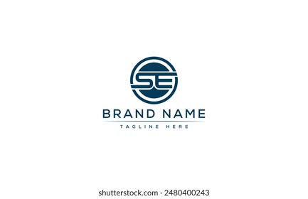 SE logo Design Template Vector Graphic Branding Element.