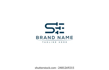 SE logo Design Template Vector Graphic Branding Element.