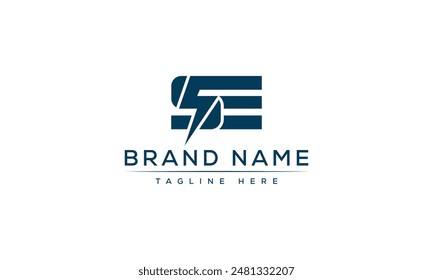 SE logo Design Template Vector Graphic Branding Element.