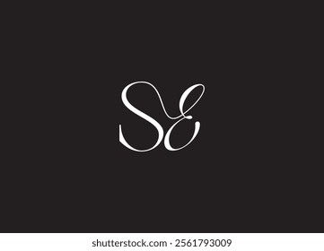  SE logo Design Template Vector Graphic Branding Element.
