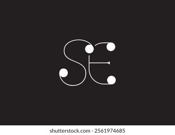 SE logo Design Template Vector Graphic Branding Element.
