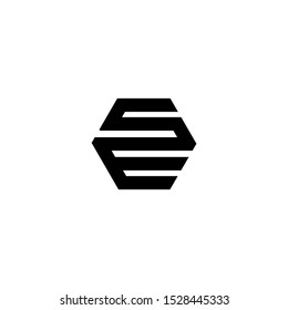 SE logo design vector icon download template