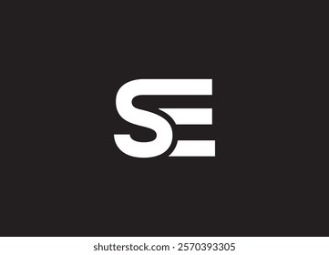 SE logo design vector initial design
