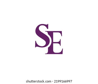 SE logo design vector template