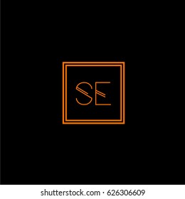 se logo letter initial, Abstract Polygonal Background Logo, design for Corporate Business Identity,flat icon, Alphabet letter