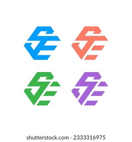 SE Logo, SE Monogram, Initial SE Logo, Letter SE Logo, Abstract, Icon, Vector