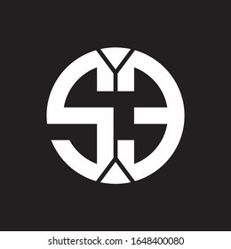 SE Logo monogram with piece circle ribbon style