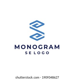 SE logo vector modern simple design concepts