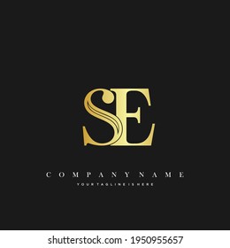 SE Minimal Luxury Initial Logo vector.