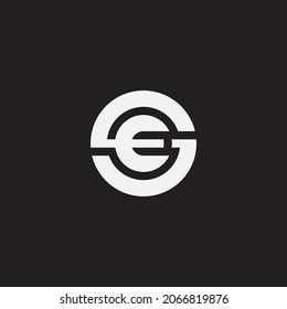 SE monogram design logo template, creative logo.