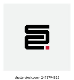 SE - monogram or logotype with color accent. Vector design element or icon. S and E - initials or logo.