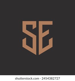 SE. Monogram of Two letters S and E. Luxury, simple, minimal and elegant SE logo design. Vector illustration template.