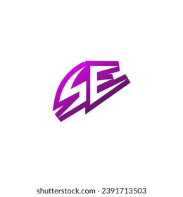 SE Premium emblem logo initial esport and gaming design concept