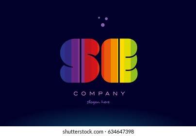 se s e alphabet letter colorful creative colors text dots creative company logo vector icon design template