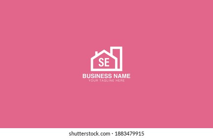 se s e initial  based abstract modern minimal creative logo, vector template image. luxury logotype logo, real estate homie logo.