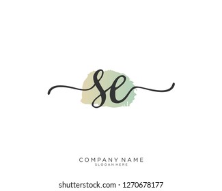 SE S E Initial handwriting logo vector