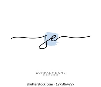 SE S E Initial handwriting logo template