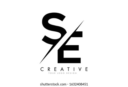 SE S E Letter Logo Design with a Creative Cut. Creative logo design..