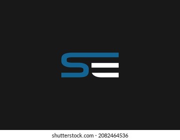 SE S E Letter Logo Design with Lines. Modern Creative Vector Logo,