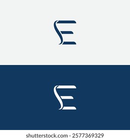 SE S E Letter Logo Design with Lines. Modern Creative zebra lines Letters Vector Logo
